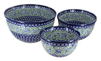 Polish Pottery Seaside Swirl Mixing Bowl Set