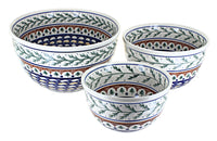 Polish Pottery Evergreen Mixing Bowl Set