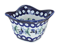Polish Pottery Sweet Annie Small Square Scallop Bowl