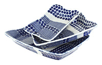 Polish Pottery Zara 3 Piece Rectangular Serving Dish Set