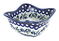 Polish Pottery Sweet Annie Medium Square Scallop Bowl