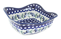 Polish Pottery Sweet Annie Large Square Scallop Bowl