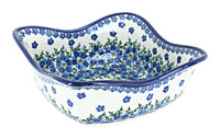 Polish Pottery Kalina Large Square Scallop Bowl