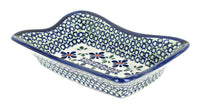 Polish Pottery Mosaic Flower Small Rectangular Tray