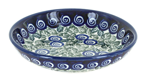 Polish Pottery Seaside Swirl Small Shallow Dish