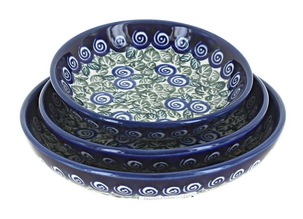 Seaside Swirl 3 Piece Shallow Dish Set