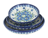 Polish Pottery Kalina 3 Piece Shallow Dish Set