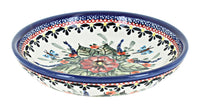 Polish Pottery Floral Butterfly Large Shallow Dish