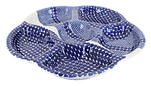 Polish Pottery Zara Chip & Dip Tray