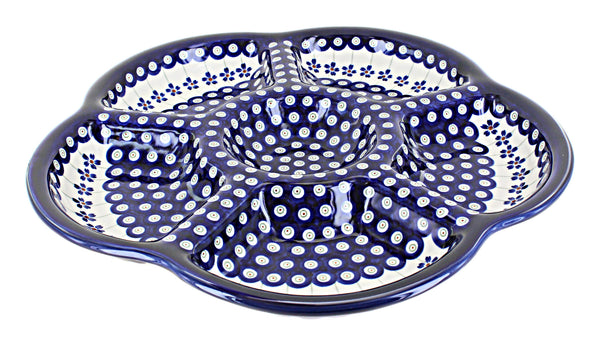 Flowering Peacock Chip & Dip Tray