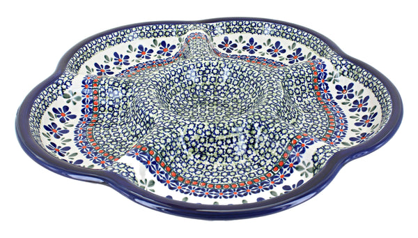 Mosaic Flower Chip & Dip Tray