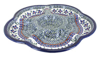 Polish Pottery Mosaic Flower Chip & Dip Tray