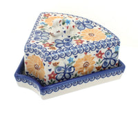 Polish Pottery Butterfly Cheese Dish with Mouse