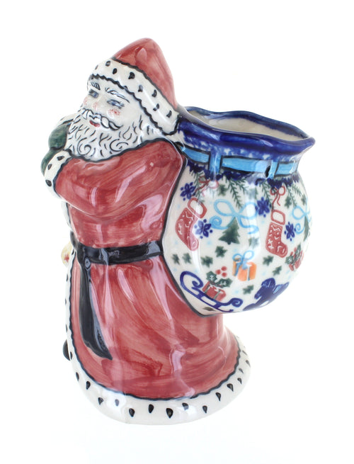Polish Pottery Christmas Bounty Santa Claus