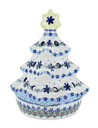 Polish Pottery Winter Celebration Christmas Tree Luminary