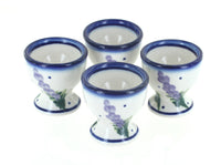 Polish Pottery Lavender Fields Egg Cup Set