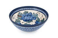 Grapes Medium Serving Bowl Polish Pottery