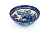 Grapes Small Serving Bowl Polish Pottery