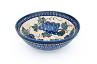Grapes Large Serving Bowl Polish Pottery