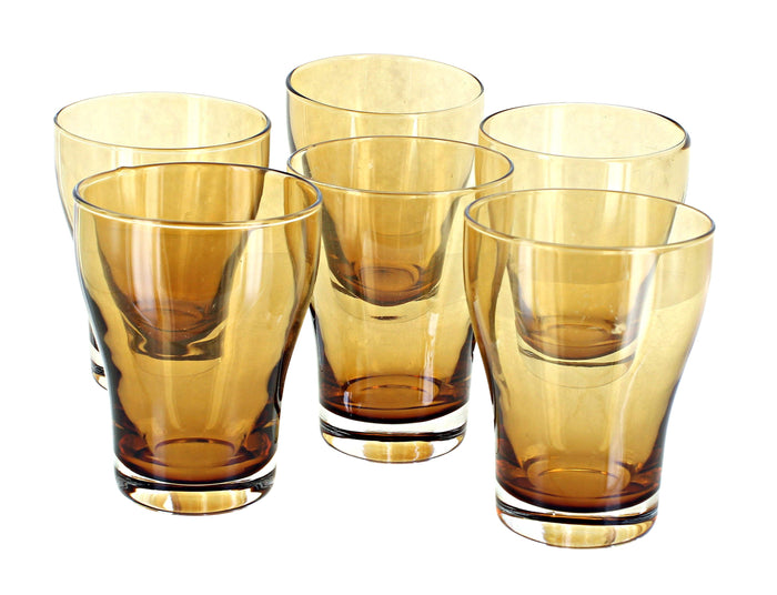 Polish Pottery Amber Craft Beer Glass - Set of 6