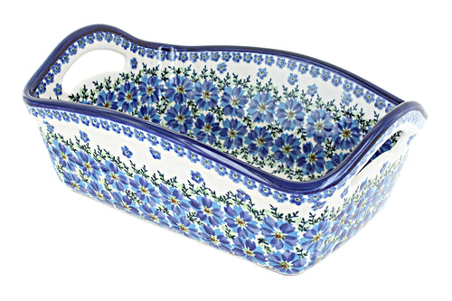 Polish Pottery Kalina Basket with Handles