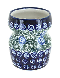 Polish Pottery Seaside Swirl Bathroom Cup