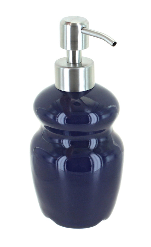 Polish Pottery Cobalt Soap Dispenser