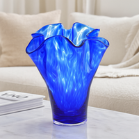 Cobalt Confetti Ribbon Vase Polish Pottery