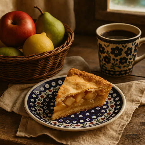 Nature Dessert Plate Polish Pottery