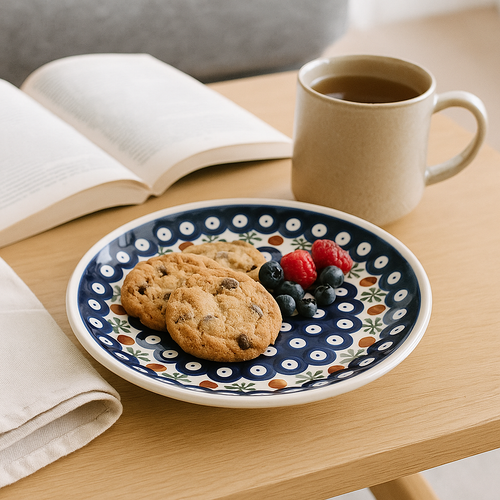 Nature Dessert Plate Polish Pottery