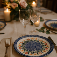 Garden Bouquet Dinner Plate Polish Pottery