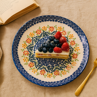 Garden Bouquet Dinner Plate Polish Pottery