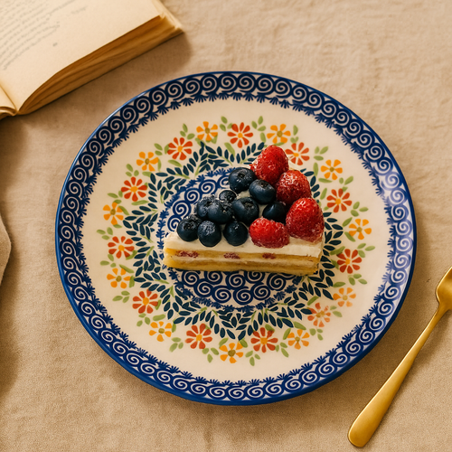 Garden Bouquet Dinner Plate Polish Pottery