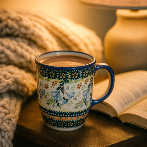 Periwinkle Coffee Mug Polish Pottery