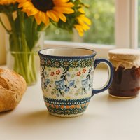 Periwinkle Coffee Mug Polish Pottery