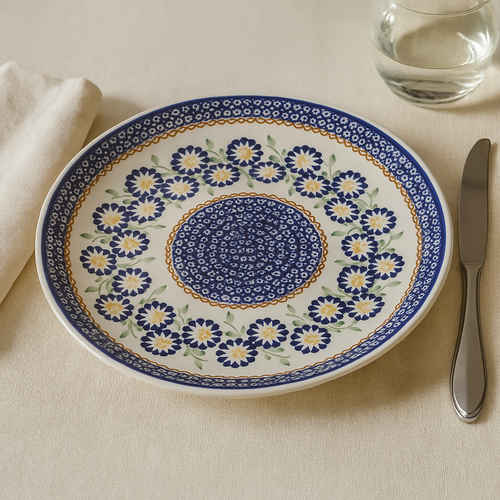 Peach Blossom Dinner Plate Polish Pottery
