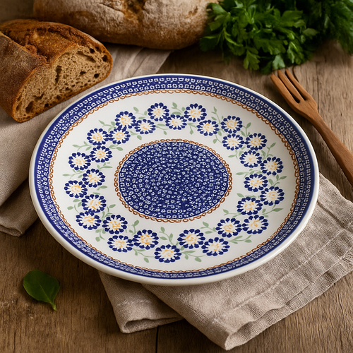 Peach Blossom Dinner Plate Polish Pottery