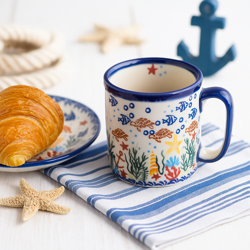 Atlantis Coffee Mug Polish Pottery