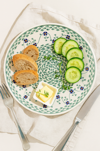 Sage Floral Dinner Plate Polish Pottery