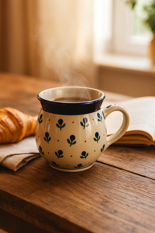Blueberry Bubble Mug Polish Pottery