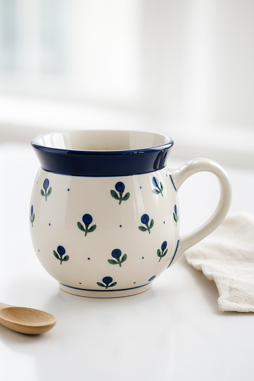 Blueberry Bubble Mug Polish Pottery