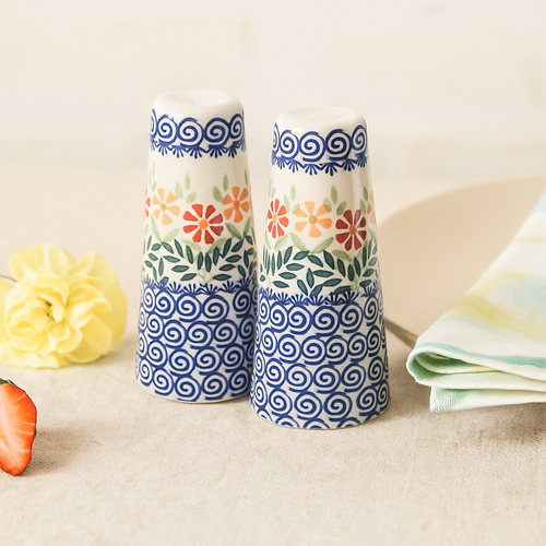 Garden Bouquet Salt & Pepper Shakers Polish Pottery