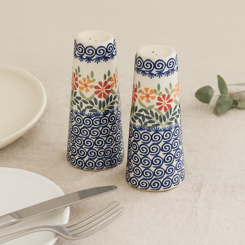 Garden Bouquet Salt & Pepper Shakers Polish Pottery