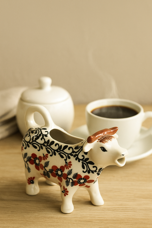 Scarlett Ivy Cow Creamer Polish Pottery