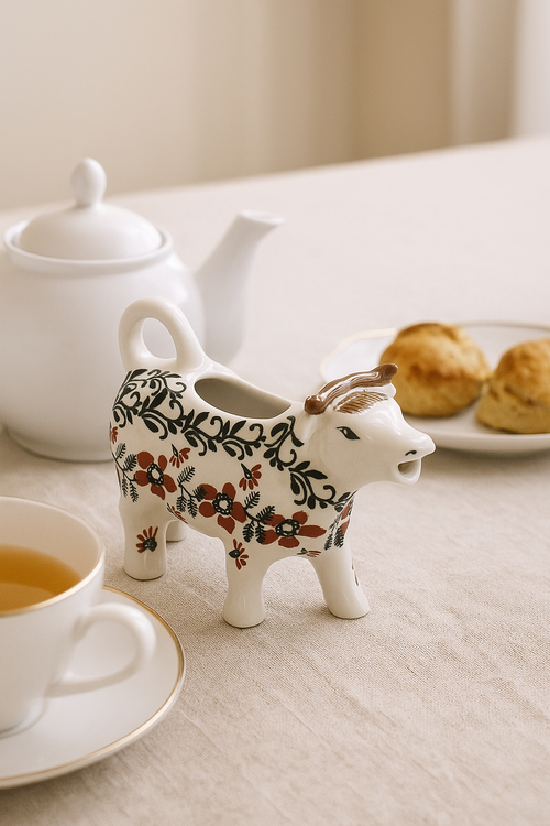 Scarlett Ivy Cow Creamer Polish Pottery