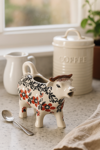 Scarlett Ivy Cow Creamer Polish Pottery