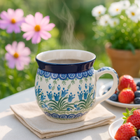 Tulip Bouquet Bubble Mug Polish Pottery