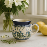 Tulip Bouquet Bubble Mug Polish Pottery