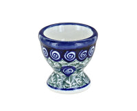 Polish Pottery Seaside Swirl Egg Cup