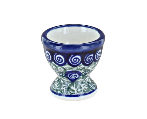 Polish Pottery Seaside Swirl Egg Cup